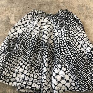 Anthropologie Edme & Esyllte Mini  Skirt Cotton Printed Lined  Pockets Sz 2